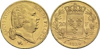 Frankreich 20 Francs Ludwig XVIII. 1814, 1815-1824