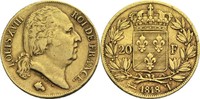 Frankreich 20 Francs Ludwig XVIII. 1814, 1815-1824