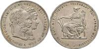 Österreich Gedenkdoppelgulden Franz Joseph I. Silberhochzeit mit Elisabeth von Bayern. -