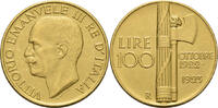 Italien 100 Lire 1923, Rom Vittorio Emanuele III. 1900-1946 Winz. Rf., vz-