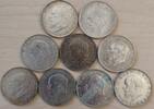 Bayern 2 Mark Ludwig III. 1913-1918 Konvolut 9 Stück J. 51 -
