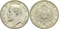 Lippe (-Detmold), Fürstentum 3 Mark Leopold IV. 1905-1918