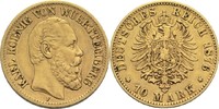 Württemberg, Königreich 10 Mark Karl 1864-1891