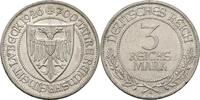 Weimarer Republik 3 Reichsmark 700 Jahre Reichsfreiheit Lübeck -