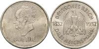 Weimarer Republik 3 Reichsmark Zum 100. Todestag Goethes -