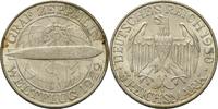 Weimarer Republik 3 Reichsmark Weltflug Zeppelin -