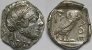 Attica Athens AR Tetradrachm circa 454-404 BC gXF