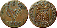 Weltmünzen 1 duit #7849 - Indonésie Indes orientales 1806 TTB+ Belle qualité -