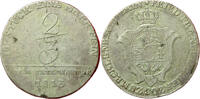 Weltmünzen thaler #7856 - Allemagne Mecklembourg-Schwerin ⅔ Friedrich Franz I 1813 TB+ RARE -
