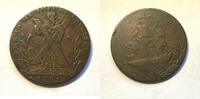 Weltmünzen ½ penny 11009 - Royaume Uni - Thomas 1791 TB+ Hybride RARE -