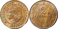 Frankreich 2 centimes #191 - 1887 A Paris Cérès avec velours d'origine SPL -