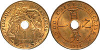 Weltmünzen 1 centime #12494 - Indochine 1914 SPL avec velours de frappe rouge -