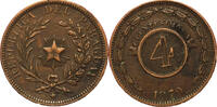 Weltmünzen 4 centesimos #12116 - PARAGUAY 1870 TTB -