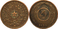 Weltmünzen 4 centesimos #12121 - PARAGUAY 1870 TTB -