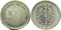 Weltmünzen 50 Pfennig #16795 - Allemagne 1877 H Darmstadt TTB RARE -