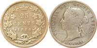 Weltmünzen 25 cents #18425 - CANADA 1886 Victoria TTB -