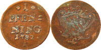 Weltmünzen 1 Pfenning #14204 - 1782 A TTB RARE -