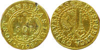 Weltmünzen sol #14213 - SUISSE Genève Un sol 1788 B dorée Belle qualité -