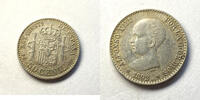 Weltmünzen 50 cent #9370 - Espagne 1892 TTB+/SUP -