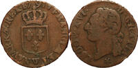 Frankreich ½ sol #12204 - Louis XVI 1791 W Lille TTB -