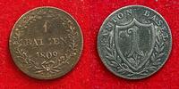 Weltmünzen 1 Batzen #7713 - Suisse 1809 Canton Basel -