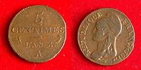Frankreich 5 centimes #7881 - AN4 A Dupré SUP Belle qualité -