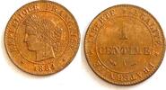 Frankreich 1 centime #8295 - 1884 Cérès FDC sortie d'un rouleau avec tout velour de frappe -