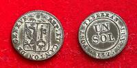 Weltmünzen 1 Sol #8013 - SUISSE 1825 SUP Canton de Genève -