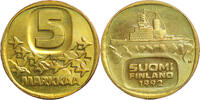 Weltmünzen 5 Markkaa #18214 - Finlande 1992 SUP RARE -