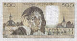 Frankreich 500 Francs 1981 Pascal, M.144, SS, Fayette:71.25