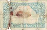Frankreich 5 Francs 1913 Bleu, L.3281, SGE, Fayette:02.21, KM:70
