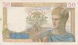 Frankreich 50 Francs 1940 Cérès, 1940-03-14, Z.12936, SS