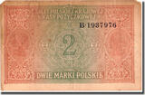 Polen 2 Marki Geldschein, 1917, KM:3, S+