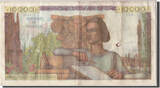 Frankreich 10,000 Francs 1953 Geldschein, 10 000 F 1945-1956 