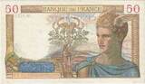 Frankreich 50 Francs 1940 Cérès, M.12319, VZ, Fayette:18.39, KM:85b