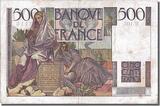 Frankreich 500 Francs 1948 Geldschein, 500 F 1945-1953 
