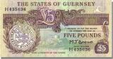 Guernsey 5 Pounds Geldschein, KM:53a, UNZ