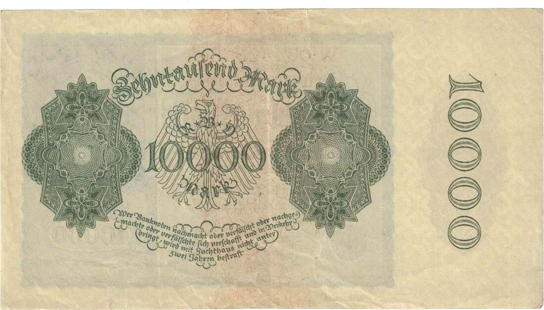 Deutschland 10,000 Mark 1922 Geldschein, 1922-01-19, KM:71, VZ