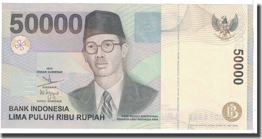 Indonesien 50 000 Rupiah 1999 Geldschein Km 139a Unz Ma Shops
