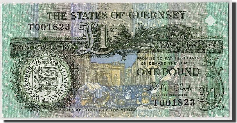 Guernsey 1 Pound Geldschein, Undated, KM:52c, UNZ
