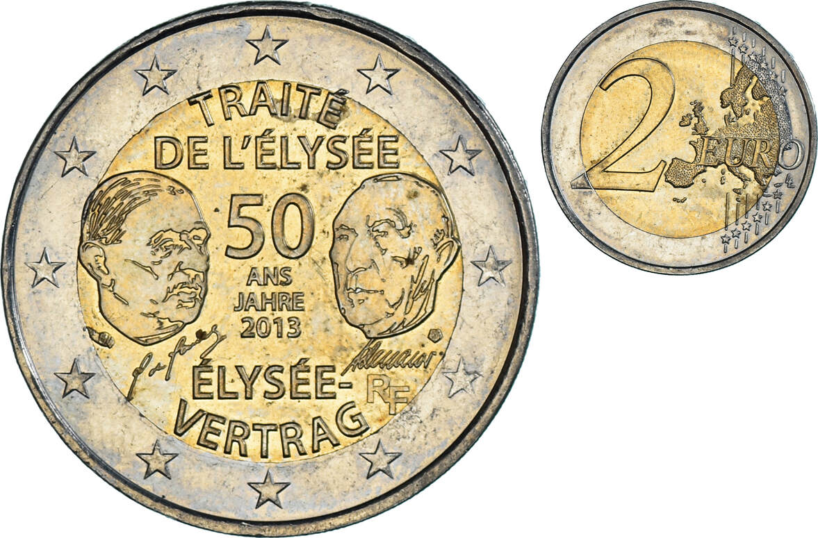 2 Euro Münze Elysee Vertrag 2013 D Wert www.ma-shops.de