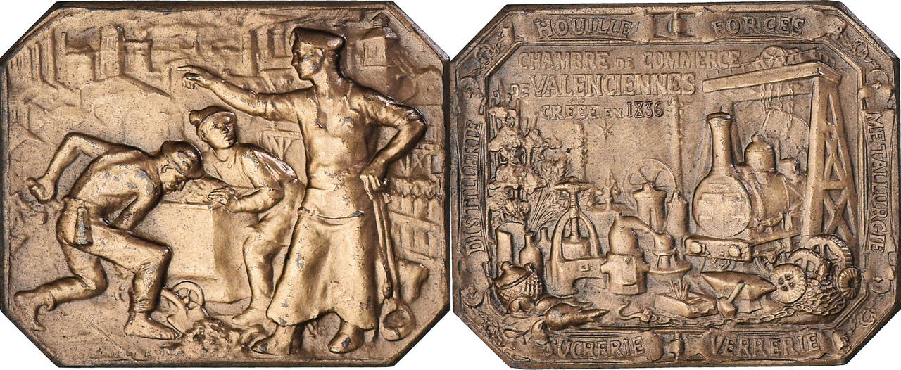 Frankreich Medaille Chambre De Commerce De Valenciennes Business