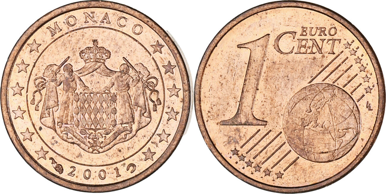 Monaco Euro Cent A Rainier Iii Paris Unz Copper Plated Steel Km Ma Shops