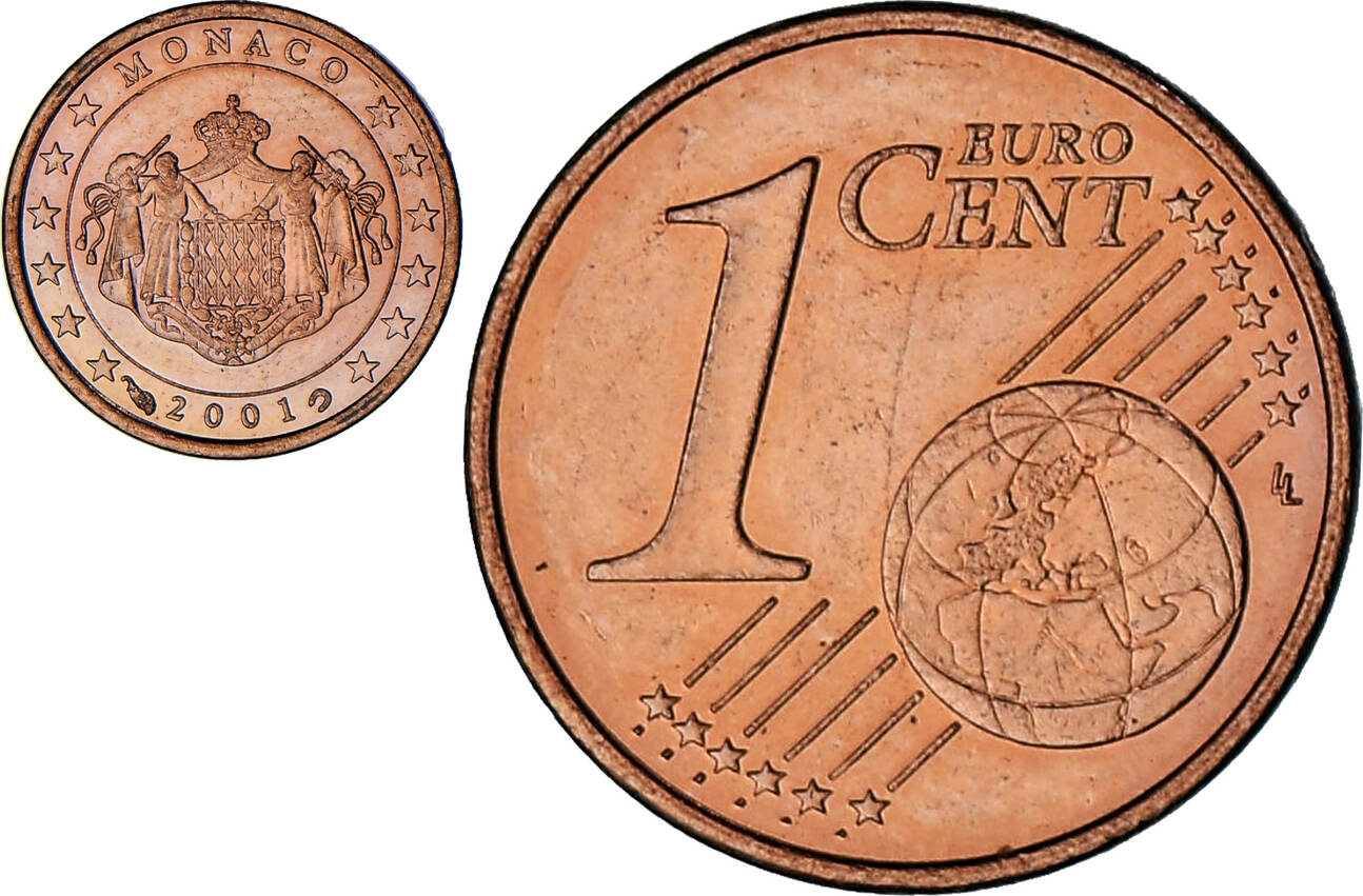 Monaco Euro Cent A Rainier Iii Paris Vz Copper Plated Steel Ma Shops