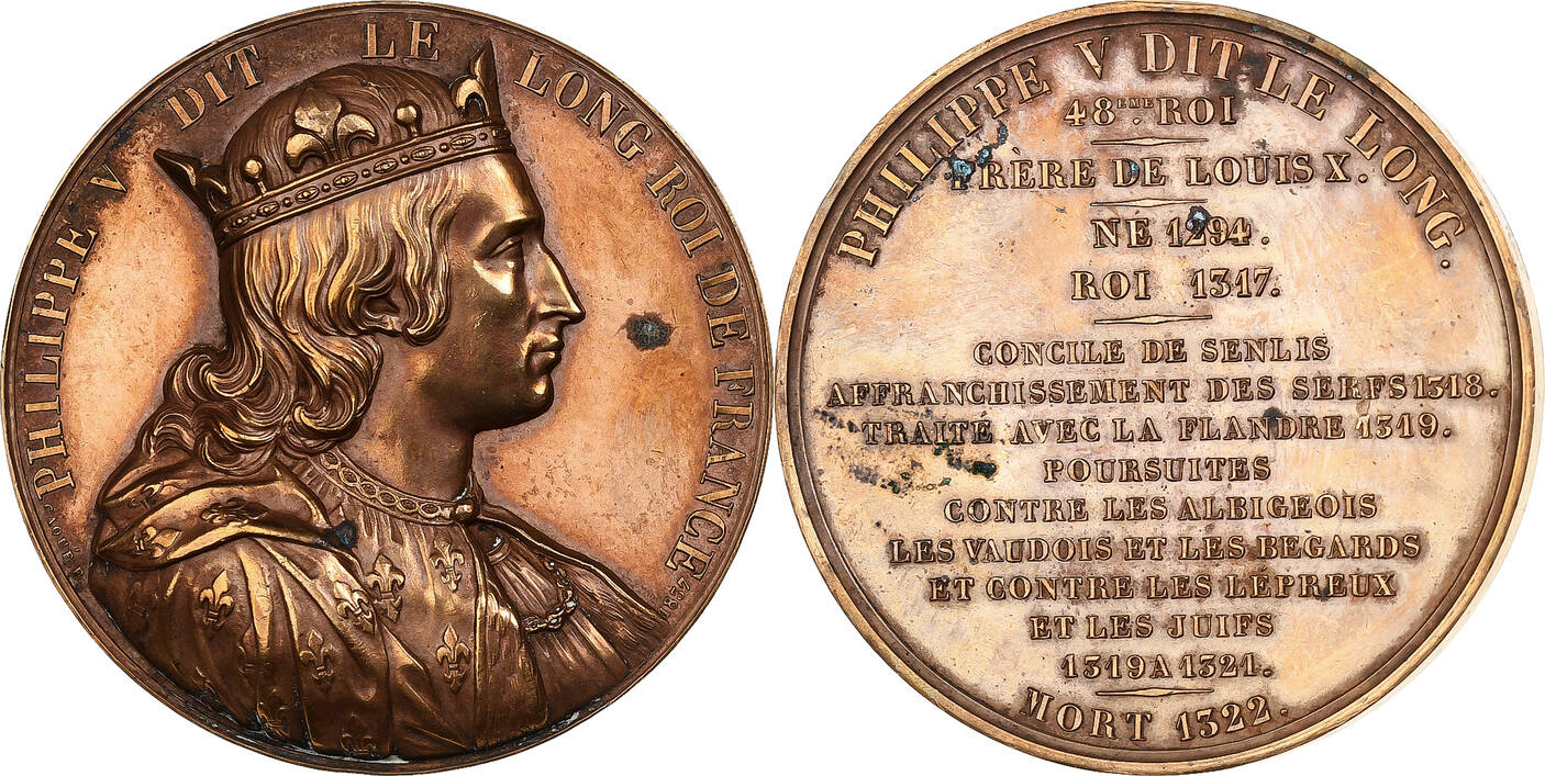 FRANCE, MÉDAILLE, LES Rois de France, Louis Philippe Ier, 1836, Bronze
