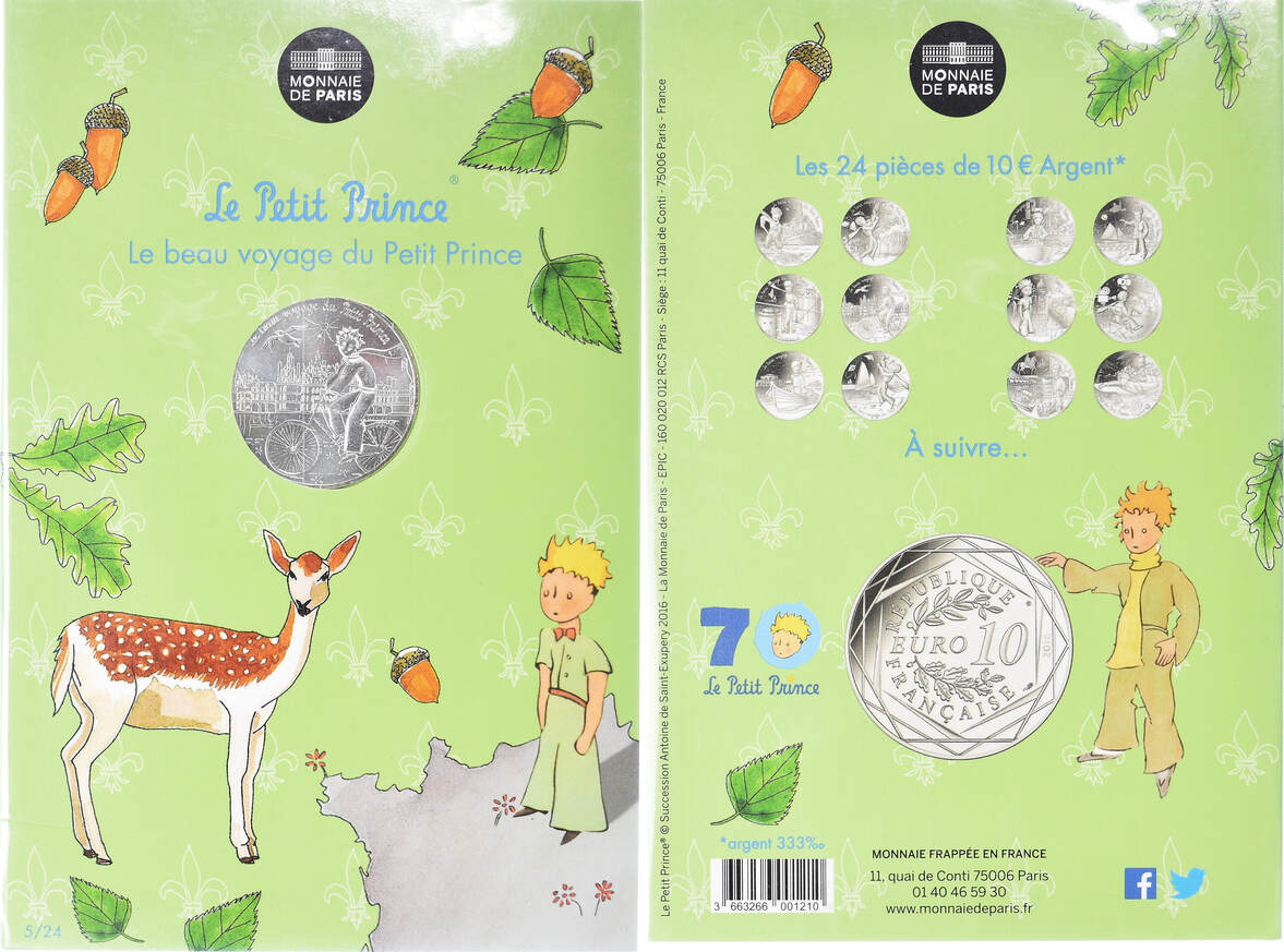 Frankreich 10 Euro 2016 Paris Monnaie de Paris, Le Petit Prince