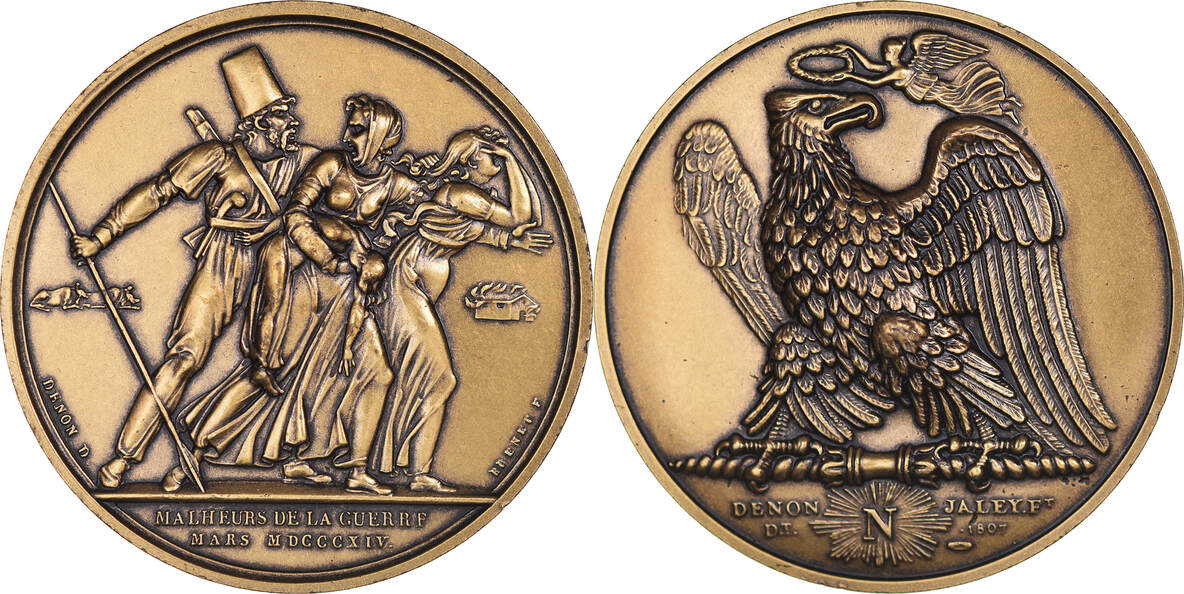 Frankreich Medaille First French Empire, Invasion de 1814, History