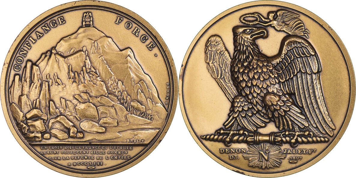 Frankreich Medaille First French Empire, History, STGL, Bronze