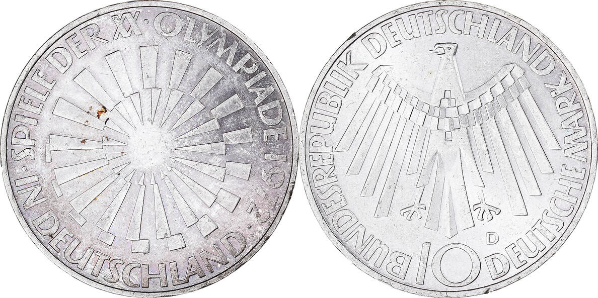 Bundesrepublik Deutschland 10 Mark 1972 D GERMANY FEDERAL REPUBLIC bundesrepublik-deutschland-10-mark-1972-d-germany-federal-republic