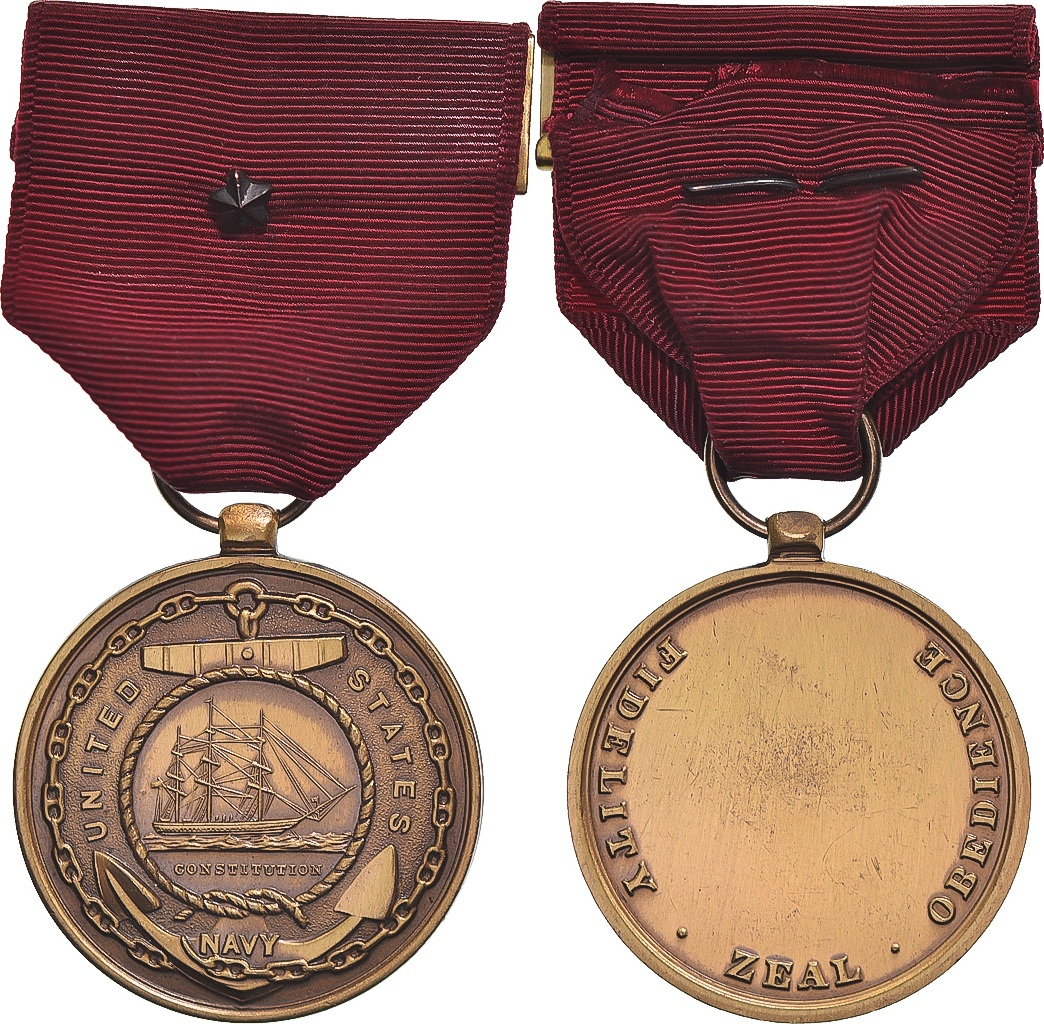 United States of America Medaille Navy Good Conduct, Military, Etoile ...